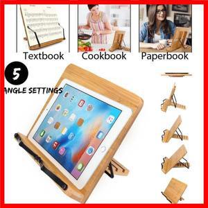 휴대용 조정 가능한 책 홀더 트레이 및 페이지 종이 클립-요리책 독서 튼튼한 책꽂이-교과서 경량