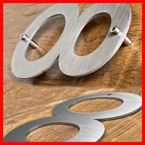 5인치 스테인레스 스틸 집 번호 0 ~ 9 야외 플로팅 금속 문판 주소 표지판 127mm 큰 크기 외부