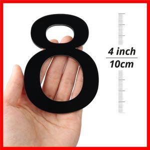 아크릴 101mm 외부 주택 번호판 야외 4인치 자가 접착 문자 아파트 우편함 주소 스티커 # 0-9