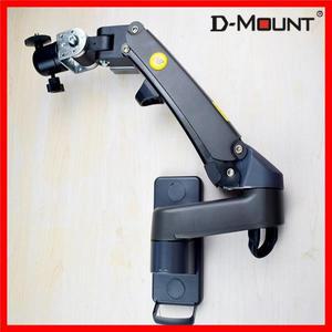 NB-F150PR 듀얼 가스 용수철 암 프로젝터 벽걸이 브래킷, 풀 모션 360 회전 알루미늄 1/4 인치 나사, 3-12k