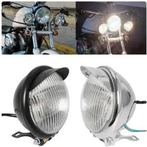 크루저 초퍼 카페 레이서 밥버 커스텀 뉴용 5.5인치 블랙 모터사이클 헤드라이트