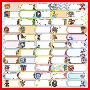 60개입 PAW 패트롤 이름 스티커 만화 PVC 데칼 장난감 DIY 장식 방수 스케이트보드 여행가방 전화기 냉장고