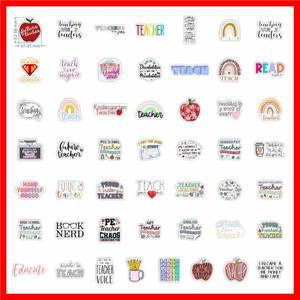 50개 교사용 영어 스티커 (여행가방, 스케이트보드, 노트북, 냉장고, 휴대폰, 자동차 스타일링 DIY 데칼,