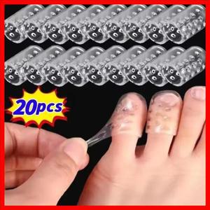 20개 투명 통기성 실리콘 발가락 보호대는 물집, 굳은살 및 옥수수를 방지하고 고탄성으로 편안합니다.