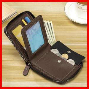 신상품 남성용 지갑 짧은, 대용량, 패셔너블한 복고풍, 3단 가방, 맞춤형 지퍼, 멀티 카드 위치 체인, 소형
