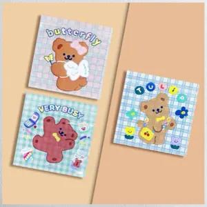 지퍼 소형 곰돌이 구디백 캐릭터 포장팩 귀여운 선물