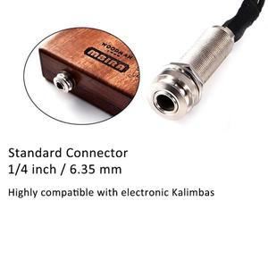 칼림바 엄지 피아노용 피에조 픽업 트랜스듀서 1/4 인치 잭 셀프 접착식 3 in 1 마이크로폰 접촉식