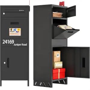 외부용 패키지 배송 상자 안전한 소포 드롭 박스 맞춤 주소 스티커 박스는 방수 사무실용 설치