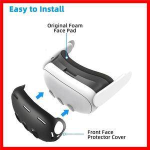 고품질 9 In 1 VR 액세서리 메타 퀘스트 3용 실리콘 커버 세트(렌즈 필름 및 10개 일회용 마스크 닦는 천