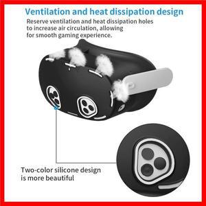 고품질 VR 액세서리 8 In 1 실리콘 보호 커버 키트, Meta Quest 3s, 닦는 천 및 일회용 마스크 포함 아이디