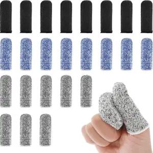 울리가이 24Pcs 핑거 코트 컷 저항성 프로텍터 엄지 장갑 슬리브 정원 주방 작업 조각용