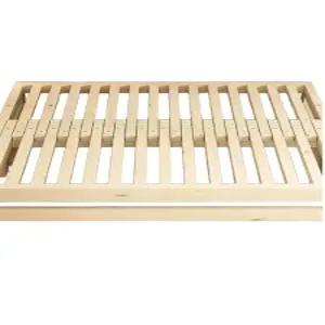 평상형 라지킹 원목 침대 저상형 무헤드 프레임