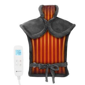 허리 위한 온열 패드 아빠 여성 남성을 생일 선물 FSA HSA 자격 어깨를 전기 자동 꺼짐 촉촉한 난방 24 x33 10피트 코드 그레이 DS UK