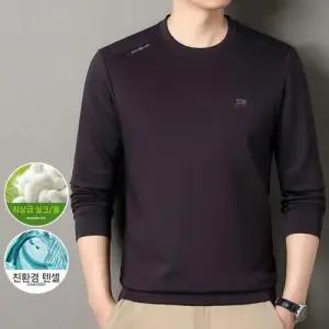 픽호샵 남성용 캐주얼 스판 봄가을 라운드 티셔츠 상의 라운드넥티 키작남 꾹3