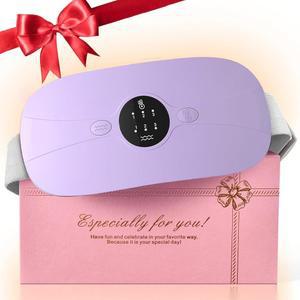 휴대용 무선 난방 패드 전기 허리 벨트 장치 3단 진동 여성 소녀용 고속 벨리 라이트 퍼플 DS 8I