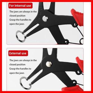 2in 1 내부 외부 스냅 링 플라이어, 다양한 색상의 이중 목적 고정 도구 및 링용)