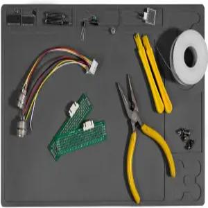 WEP M150 실리콘 납땜 매트 12.9x8.2인치 내열성 5가지 기능 구역 전자 수리용 DIY 프로젝트용