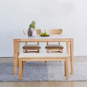 루마니아 쿠키 1200 4인 세라믹 식탁세트 (의자2+벤치1)