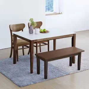 루마니아 쿠키 1400 4인 세라믹 식탁세트 (의자2+벤치1)