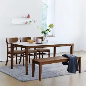 루마니아 쿠키 1800 6인 세라믹 식탁세트 (의자3+벤치1)