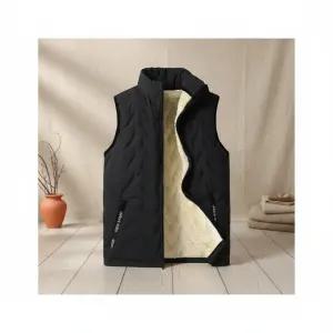 남성 겨울용 두꺼운 양털 기모 조끼