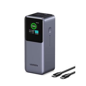 UGREEN 넥소드 파워 뱅크 20000mAh 130W 휴대용 충전기 72Wh PD 고속 충전 3포트 USB C 배터리 팩, MacBook / iPad / iPhone 17 / 16 / 삼성 S24 등용 TFT 스마트 디스플레이 포함