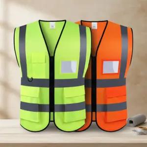 남성용 야광반사 작업조끼