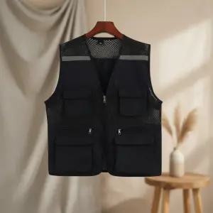 남녀공용 실용 작업용 아웃도어 매쉬 조끼