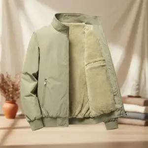 남성 겨울 방한 기모 스탠드 카라 점퍼