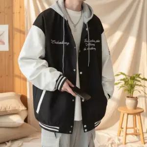 남성용 간절기 오버사이즈 야구 점퍼