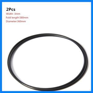 DVD 드라이브 테이프 레코더 워크맨용 라운드 고무 벨트, 내마모성 범용 수리 다중 유형, 3mm, 2 개