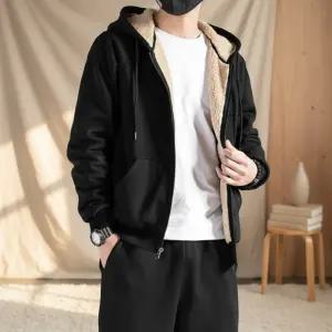 남성 겨울 캐주얼 후드 집업 이너 자켓