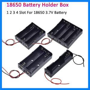 1X 2X 3X 4X 18650 배터리 홀더 보관함 케이스 DIY 슬롯 3.7V 와이어 리드 포함)