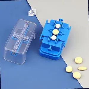 약 분할기 반으로 나누기 복용량 조절 휴대용 케이스 일주일 요일별 정리함 투명