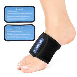 Comfpack 콜드 테라피 랩, 를 위한 젤 팩 2개, 아치, 발, 손목, 발목, 아치 , 발등 붓기, 신근 건염 용 재사용 가능한 아이스