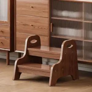 2단 발받침대 원목 다리 디딤판 책상 나무 키높이 발판 풋레스트 실