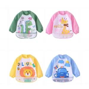 아기 어린이집 다용도 나비드림 긴팔 포켓 턱받이 srj1+2jDE