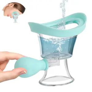 워시 키트 실리콘 컵 클리너 용품 수동 공기압 클리닝 도구 보틀 휴대용 케어 장치 피곤한 눈을 진정시키는