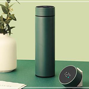 [2개구성] 트리 망 운동 보냉 병 보온 등산 스마트 차 휴대용 텀블러 티 LED E 분유 온도측정 LWEB1C69