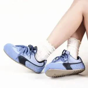 팽블몰 춘추 캐주얼 여사친 라운드 스트랩 학생 운동화 배색 플랫 HO3