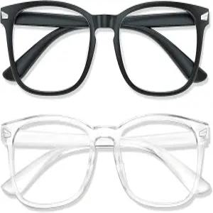 여성용 WINTOOO 블루 라이트 글래스 99 차단 안경 컴퓨터 게이밍 TV 폰 화면 사각 프레임 눈의 피로 및