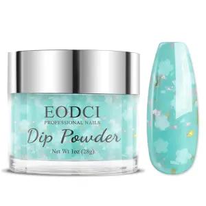 EODCI 벚꽃 네일 딥 파우더 컬러 사쿠라 글리터 블루 디핑 - 아트 스타터 매니큐어 DIY 필요 없음 전문가용