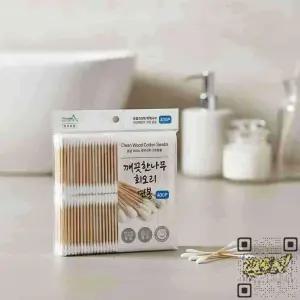 안전 신생아 면봉 아기 귀지제거 위생 코청소 회오리 400P 5개