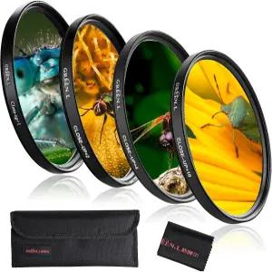 GREEN.L 37mm 클로즈업 필터 세트(+1 +2 +4 +10) 카메라 렌즈용 전문 매크로