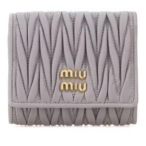 골든 메탈 라일락 가죽 지갑 5MH033AFPP F0230