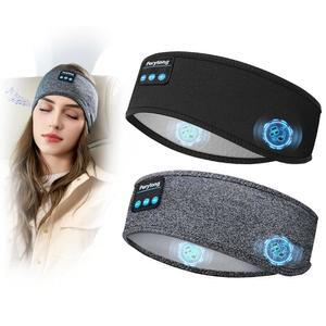 [미국배송] 페리통 2팩 수면 헤드폰 헤드폰 | 초박형 HD 스테레오 스피커가 장착된 블루투스 헤드밴드 스포츠용 무선 불면증 요가 항공 여행 명상