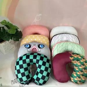 귀멸의 칼날 U형 목베개 쿠션 기내용 여행용 차량용 목쿠션 낮잠용 탄지로