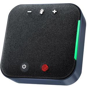 COOLPO 컨퍼런스 스피커 및 마이크, 컴퓨터용 프로터블 USB C 블루투스 스피커, 마이크가 장착된 노트북 360 음성 픽업, AI 소음 감소, 24시간 통화 시간, 온라인