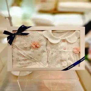 [압소바 의류] 꽃토끼 뱀부 우주복 속싸개세트 26년봄신상 (A1110613G)