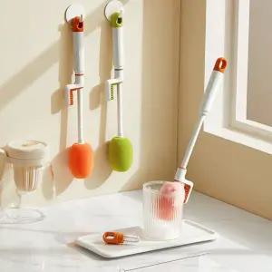 물병 세척솔 스펀지 빨대 브러쉬 텀블러 세척솔 클리닝 다용도 실리콘 와이어 용품 리필 주방 핸들 청소